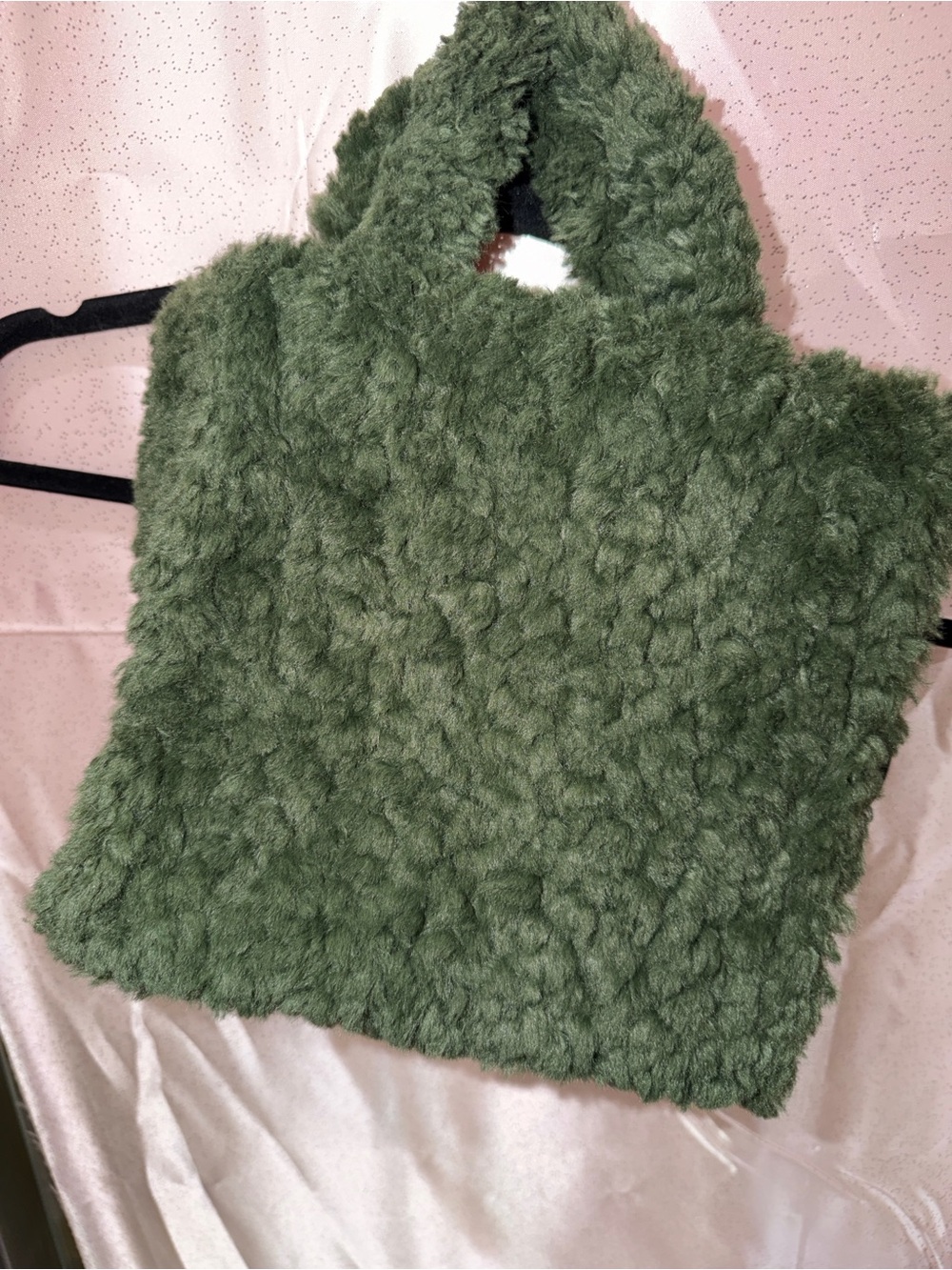 Target A New Day Olive Green Sherpa Mini Tote Bag
